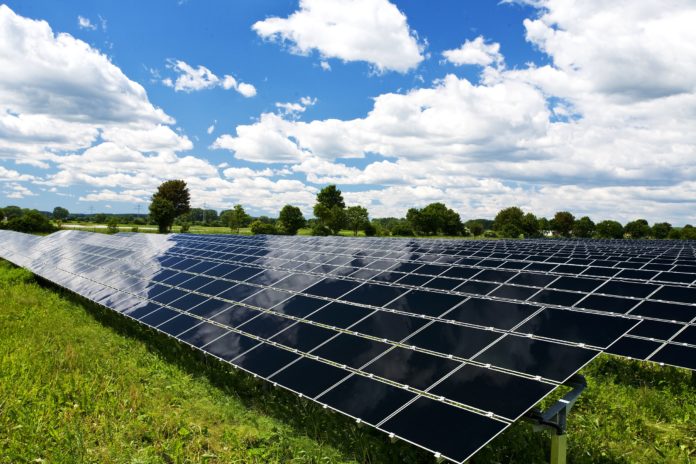 solar panel fields climate change