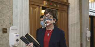 Susan Collins votes against Amy Coney Barrett, heads home to save Senate job