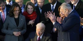 Joe Biden signs $1T infrastructure deal with bipartisan crowd