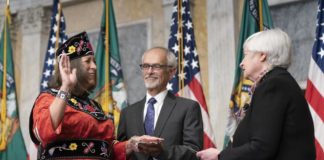 Marilynn Malerba sworn in as 1st Native American in U.S. Treasurer post